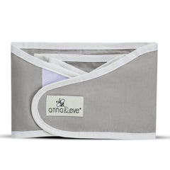 Anna & Eve Baby Swaddle Strap with closed closure for secure, gentle wrap.
