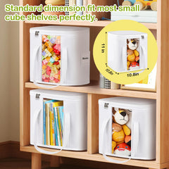 ANROYE cube bin with zipper lid and foldable design for easy setup.