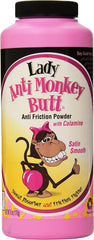 Anti Monkey Butt Lady Powder packaging showing cornstarch and calamine blend