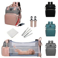 ANWTOTU Baby Diaper Bag with Changing Station shows organized, travel-ready setup.