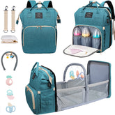 ANWTOTU baby diaper bag backpack with changing station for easy, hands-free outings