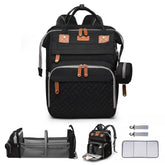 ANWTOTU baby diaper bag backpack front view showing roomy pockets for quick access.
