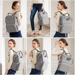 ANWTOTU diaper bag with changing station setup for quick diaper changes on the go