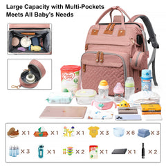 ANWTOTU pink bag with insulated bottle pockets for temp-safe feeds