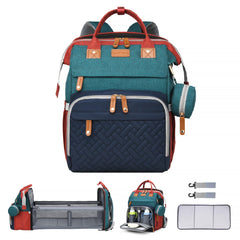 ANWTOTU diaper bag backpack with waterproof 900D fabric, ideal for daily outings.