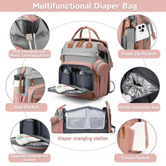 ANWTOTU Diaper bag insulated bottle pockets keep bottles warm