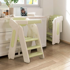 Anxeit Toddler Tower adjustable height supports growing children.