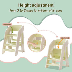 Anxeit Toddler Tower non-slip feet keep stability during use.