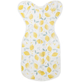 Anyedde arm-up design swaddle demonstrates soothing sleep position for babies.