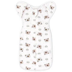 ANYEDDE arms-up swaddle demonstrating self-soothing during nighttime routines