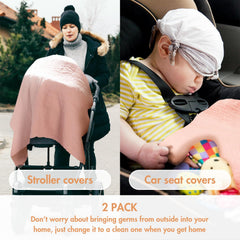 ANYEDDE swaddling blanket in pink floral pattern offers soft, secure wrap for newborns.