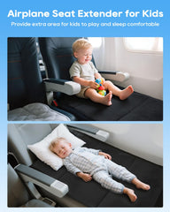 ANYSWEET Toddler Airplane Bed shows extended seat space for kid play