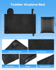 ANYSWEET Toddler Airplane Bed with secure installation strap for quick setup