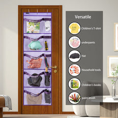 ANZORG door hanging organizer in purple keeps outfits visible at a glance