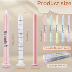 Aoaodbu colorful syringes set shown for kid-friendly medication dosing