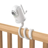 Aobelieve DXR-8 white flexible mount mounted on a shelf for improved baby view.