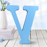 AOCEAN 6 inch blue wood letters for wall decor, ideal for DIY crafts