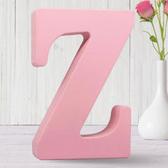 AOCEAN 8-inch pink wood letter for nursery decor and name spelling.