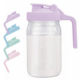 AoeJarry breast milk pitcher with flip cap for leakproof pouring.