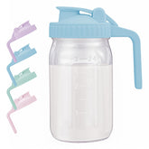 AoeJarry breast milk pitcher with pour spout for easy, clean transfers.