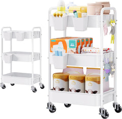 Aofure diaper cart organizer with wheels for easy mobility at changing stations.