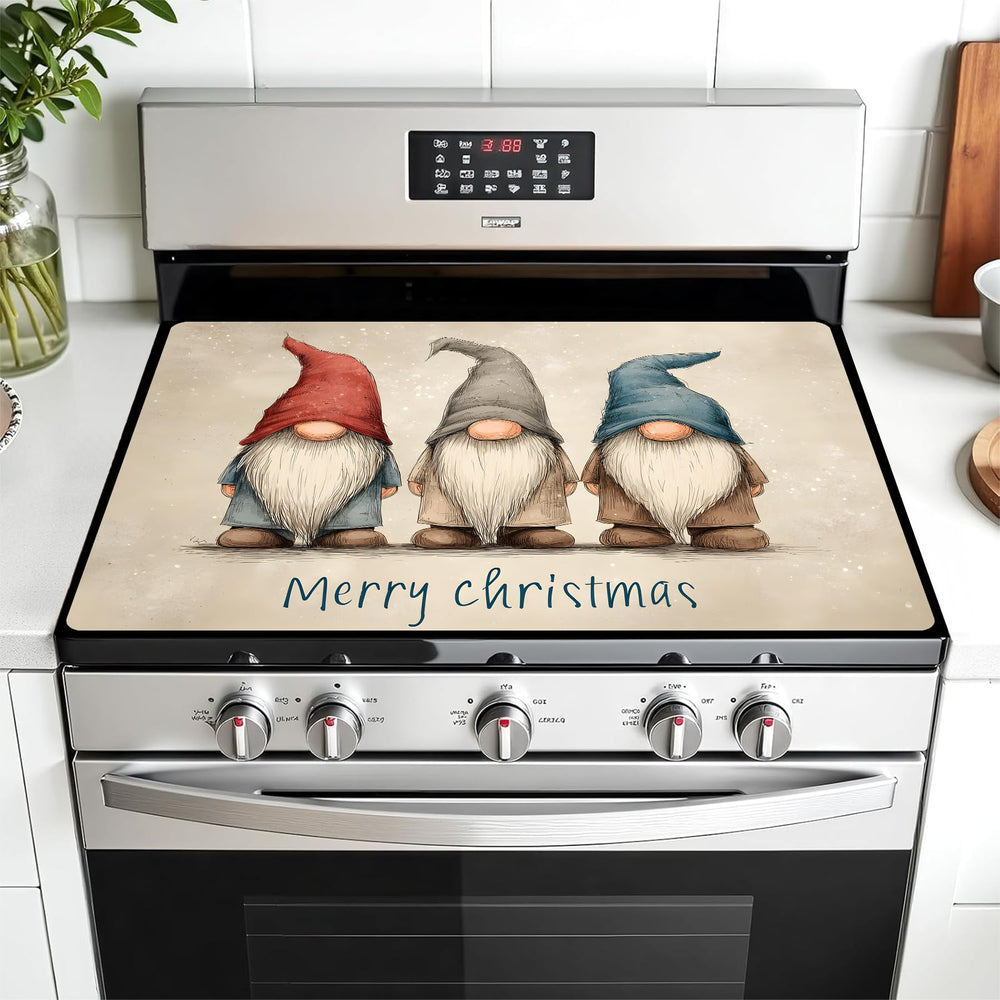 AOHMPT stove cover featuring Christmas design protects and decorates the stove area