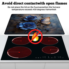AOHMPT stove top cover with minimalist abstract design keeps counters neat and protected
