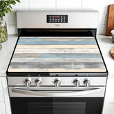 AOHMPT wood-grain stove top cover protects glass stoves with stylish durability.