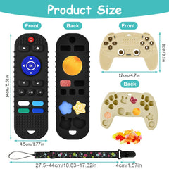 Aolso game controller teether with varied textures for tactile exploration