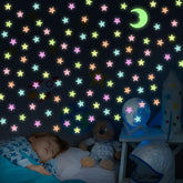 aooyaoo glow stars and moon on ceiling create a vivid night sky