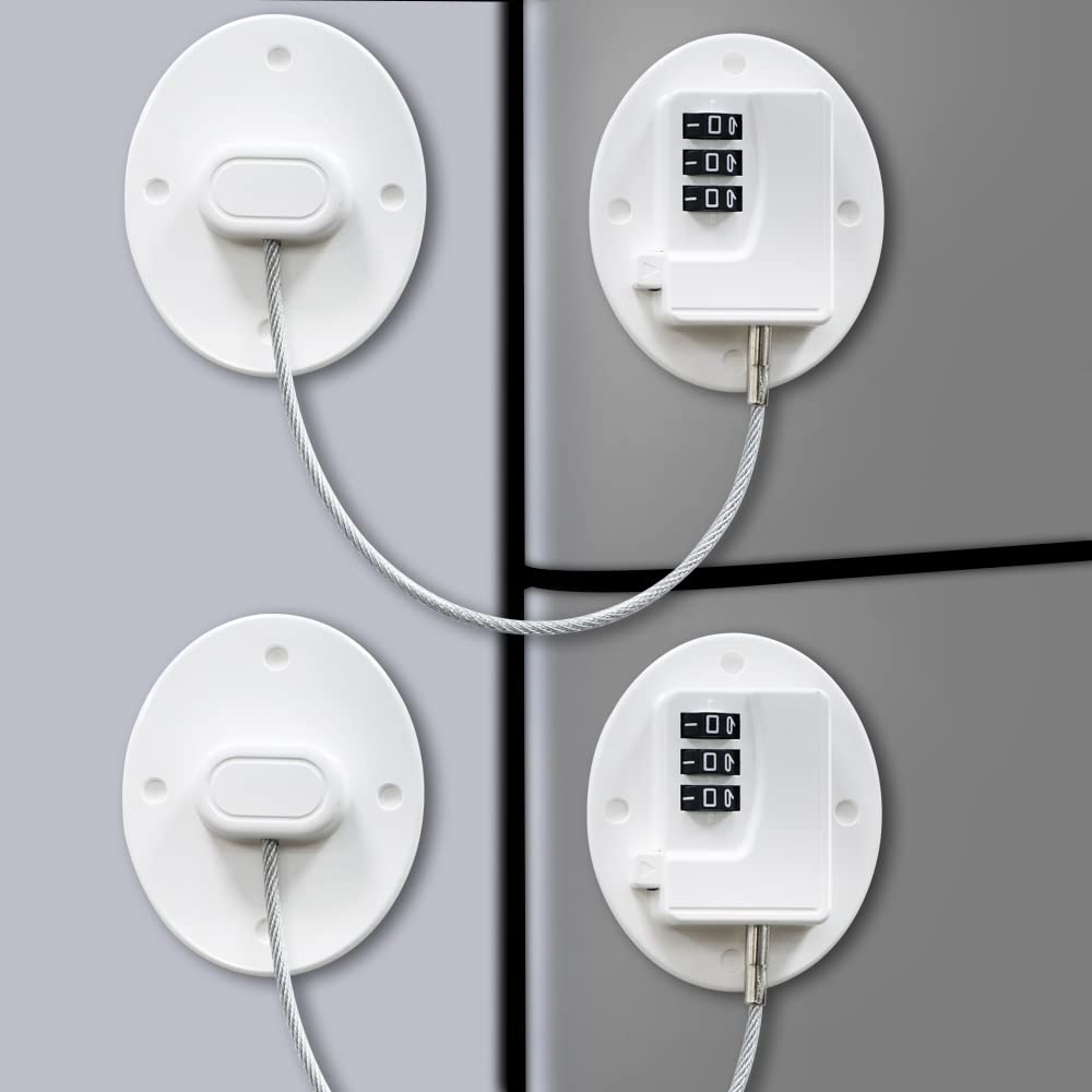 AOSITE 2-pack keyless fridge lock with dial for simple family safety