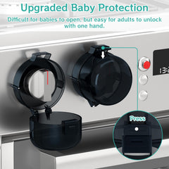 AOSITE universal-fit knob cover showing close fit on various stoves.