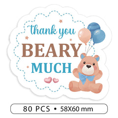 aPamr 2.4-inch blue bear sticker for large party accents