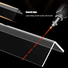 Easy install with self-adhesive backing on walls and furniture edges.