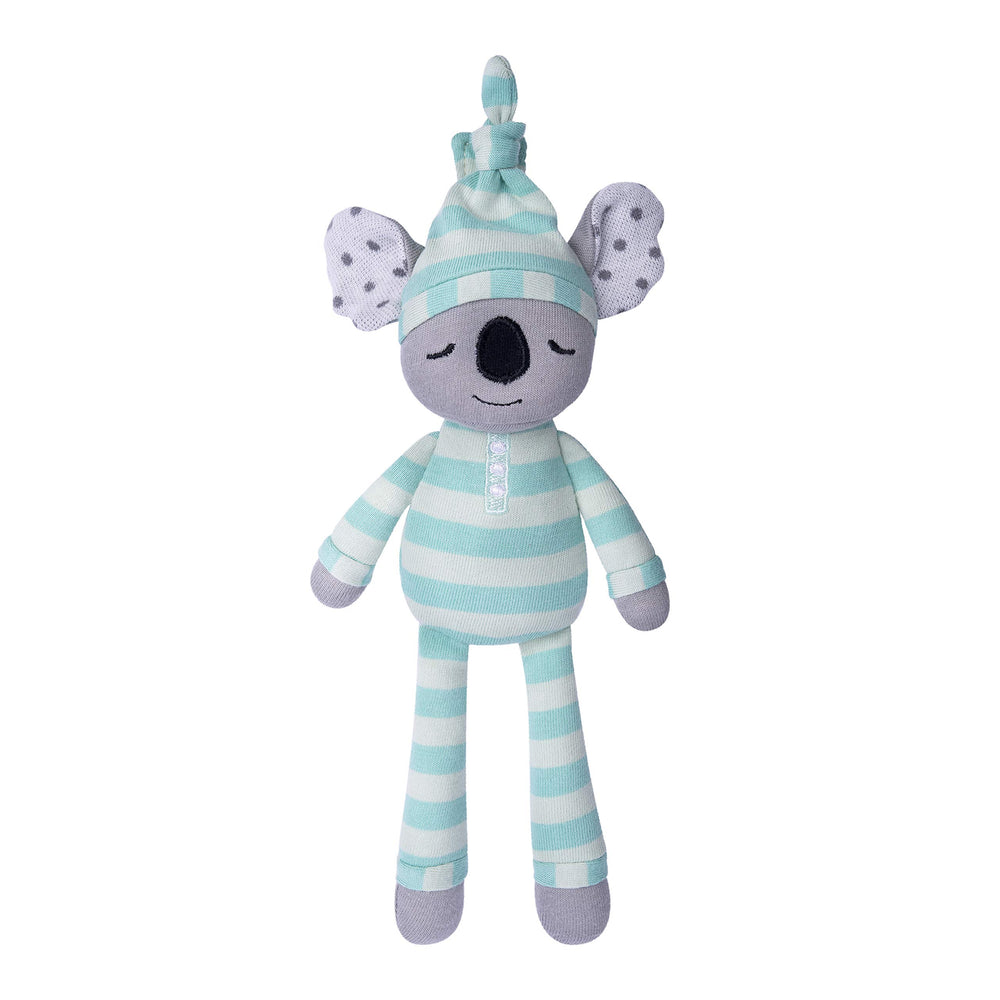 Apple Park Kozy Koala Pacifier Buddy with rattle and crinkle for soothing sensory play