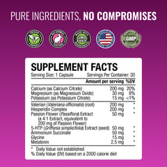 Approved Science Menoprin PM label detail with transparent ingredients
