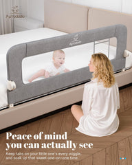 Aptododo bed rail in swing-down mode for easy access by caregiver