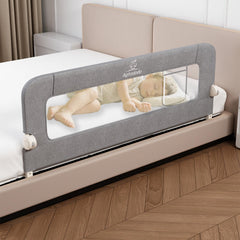 Aptododo bed rail with a sturdy U-shape base supports safe toddler sleep