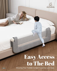 Aptododo bed rails metal frame shows strong, secure construction