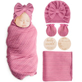 AQOKKA newborn blanket with wheat-ear design for gentle swaddling.