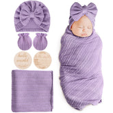 AQOKKA newborn blanket with wheat pattern offers breathable comfort for everyday use