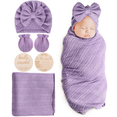AQOKKA newborn blanket with wheat pattern offers breathable comfort for everyday use