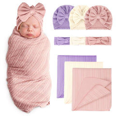 AQOKKA newborn swaddle in wheat pattern for secure wrapping
