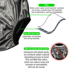 AQX breathable waterproof fabric keeps you dry and comfy