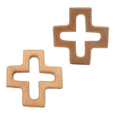 Arakierst beech cross animal toy pendant in natural color for safe teething and DIY crafts.