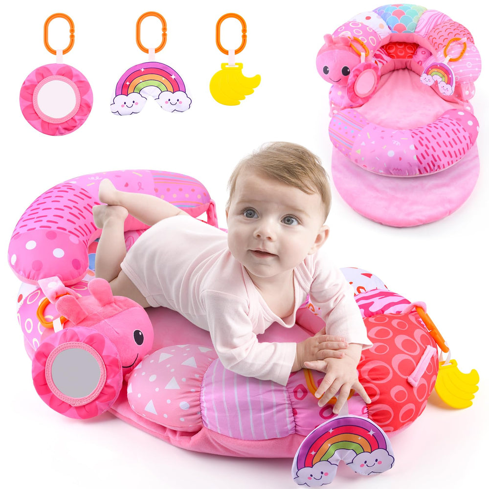 ARANEE pink tummy time mat highlighting soft surface and play area