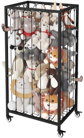 Ardier stuffed animal storage cart front view with large capacity for plush toys.