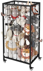 Ardier stuffed animal storage cart front view with large capacity for plush toys.