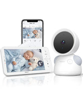 ARENTI baby monitor front view showing wide room coverage for safer nights