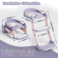 Argenens potty chair with splash guard to keep clothing clean.